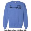 Adult Heavy Blend Heather Royal or Red 60/40 Fleece Crew (S) Thumbnail