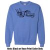 Adult Heavy Blend Heather Royal or Red 60/40 Fleece Crew (S) Thumbnail