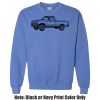 Adult Heavy Blend Heather Royal or Red 60/40 Fleece Crew (S) Thumbnail