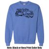 Adult Heavy Blend Heather Royal or Red 60/40 Fleece Crew (S) Thumbnail