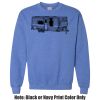 Adult Heavy Blend Heather Royal or Red 60/40 Fleece Crew (S) Thumbnail