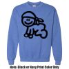 Adult Heavy Blend Heather Royal or Red 60/40 Fleece Crew (S) Thumbnail