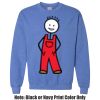 Adult Heavy Blend Heather Royal or Red 60/40 Fleece Crew (S) Thumbnail