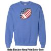Adult Heavy Blend Heather Royal or Red 60/40 Fleece Crew (S) Thumbnail
