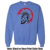 Adult Heavy Blend Heather Royal or Red 60/40 Fleece Crew (S) Thumbnail
