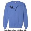 Adult Heavy Blend Heather Royal or Red 60/40 Fleece Crew (S) Thumbnail
