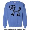 Adult Heavy Blend Heather Royal or Red 60/40 Fleece Crew (S) Thumbnail