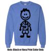 Adult Heavy Blend Heather Royal or Red 60/40 Fleece Crew (S) Thumbnail