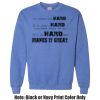 Adult Heavy Blend Heather Royal or Red 60/40 Fleece Crew (S) Thumbnail