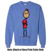Adult Heavy Blend Heather Royal or Red 60/40 Fleece Crew (S) Thumbnail