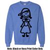 Adult Heavy Blend Heather Royal or Red 60/40 Fleece Crew (S) Thumbnail