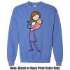 Adult Heavy Blend Heather Royal or Red 60/40 Fleece Crew (S) Thumbnail