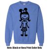 Adult Heavy Blend Heather Royal or Red 60/40 Fleece Crew (S) Thumbnail