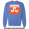 Adult Heavy Blend Heather Royal or Red 60/40 Fleece Crew (S) Thumbnail