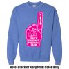 Adult Heavy Blend Heather Royal or Red 60/40 Fleece Crew (S) Thumbnail