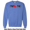 Adult Heavy Blend Heather Royal or Red 60/40 Fleece Crew (S) Thumbnail