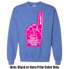 Adult Heavy Blend Heather Royal or Red 60/40 Fleece Crew (S) Thumbnail