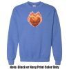 Adult Heavy Blend Heather Royal or Red 60/40 Fleece Crew (S) Thumbnail