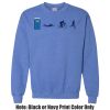 Adult Heavy Blend Heather Royal or Red 60/40 Fleece Crew (S) Thumbnail