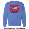 Adult Heavy Blend Heather Royal or Red 60/40 Fleece Crew (S) Thumbnail