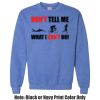 Adult Heavy Blend Heather Royal or Red 60/40 Fleece Crew (S) Thumbnail