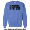 Adult Heavy Blend Heather Royal or Red 60/40 Fleece Crew (S) Thumbnail