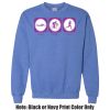 Adult Heavy Blend Heather Royal or Red 60/40 Fleece Crew (S) Thumbnail