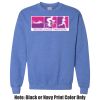 Adult Heavy Blend Heather Royal or Red 60/40 Fleece Crew (S) Thumbnail