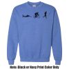 Adult Heavy Blend Heather Royal or Red 60/40 Fleece Crew (S) Thumbnail