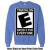 Adult Heavy Blend Heather Royal or Red 60/40 Fleece Crew (S) Thumbnail