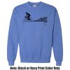 Adult Heavy Blend Heather Royal or Red 60/40 Fleece Crew (S) Thumbnail