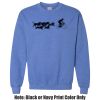 Adult Heavy Blend Heather Royal or Red 60/40 Fleece Crew (S) Thumbnail