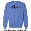 Adult Heavy Blend Heather Royal or Red 60/40 Fleece Crew (S) Thumbnail