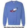 Adult Heavy Blend Heather Royal or Red 60/40 Fleece Crew (S) Thumbnail