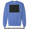Adult Heavy Blend Heather Royal or Red 60/40 Fleece Crew (S) Thumbnail