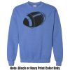 Adult Heavy Blend Heather Royal or Red 60/40 Fleece Crew (S) Thumbnail