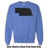 Adult Heavy Blend Heather Royal or Red 60/40 Fleece Crew (S) Thumbnail