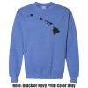 Adult Heavy Blend Heather Royal or Red 60/40 Fleece Crew (S) Thumbnail