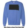 Adult Heavy Blend Heather Royal or Red 60/40 Fleece Crew (S) Thumbnail