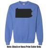 Adult Heavy Blend Heather Royal or Red 60/40 Fleece Crew (S) Thumbnail