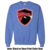 Adult Heavy Blend Heather Royal or Red 60/40 Fleece Crew (S) Thumbnail