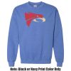 Adult Heavy Blend Heather Royal or Red 60/40 Fleece Crew (S) Thumbnail