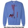 Adult Heavy Blend Heather Royal or Red 60/40 Fleece Crew (S) Thumbnail