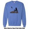 Adult Heavy Blend Heather Royal or Red 60/40 Fleece Crew (S) Thumbnail