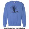 Adult Heavy Blend Heather Royal or Red 60/40 Fleece Crew (S) Thumbnail