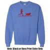 Adult Heavy Blend Heather Royal or Red 60/40 Fleece Crew (S) Thumbnail