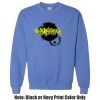 Adult Heavy Blend Heather Royal or Red 60/40 Fleece Crew (S) Thumbnail
