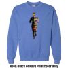 Adult Heavy Blend Heather Royal or Red 60/40 Fleece Crew (S) Thumbnail