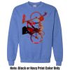 Adult Heavy Blend Heather Royal or Red 60/40 Fleece Crew (S) Thumbnail