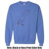 Adult Heavy Blend Heather Royal or Red 60/40 Fleece Crew (S) Thumbnail